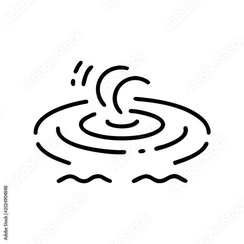 Ripples in pond water graphic design