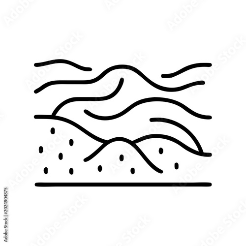 Abstract sand dunes with wavy patterns and minimalist design
