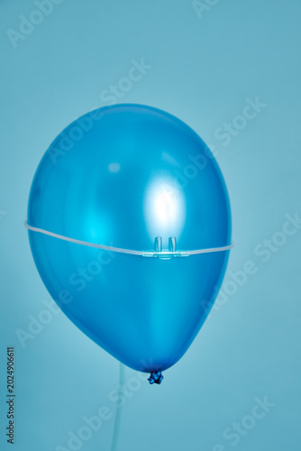 balloon with an oxygen tube over its front, symbolising medical care for children and adults