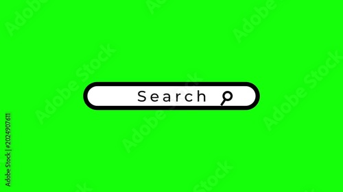 Search icon animation video on green screen background