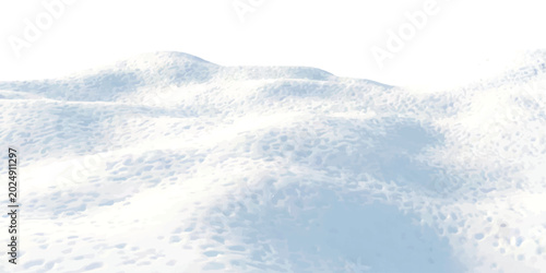 Quadro su tela Abstract white wavy surface with soft shadows and smooth hills
