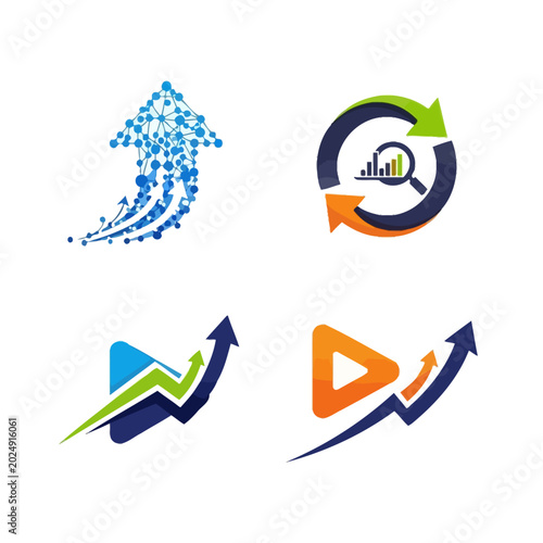 Photos Business Growth and Statistics Icons.
