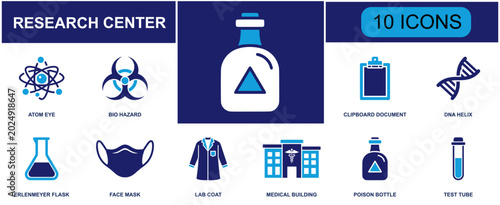 Photos Research center icon set
