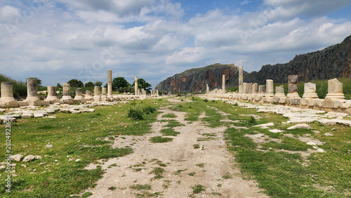 Obraz na plátně The olonnaded street of ancient Anavarza in Kozan district of Adana province, o