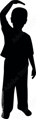 a child body silhouette vector