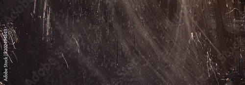 Slika na platnu Wide dark industrial metal texture with scratched distressed surface background