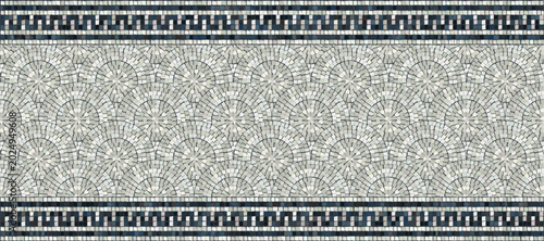 Fotografia Ancient Mediterranean opus tessellatum mosaic vector background