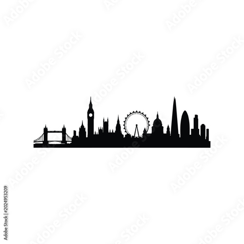 London skyline silhouette city landmark icon