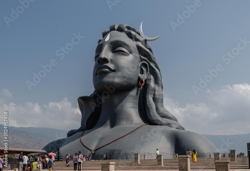 Adiyogi, the largest bust sculpture in the world at Isha Yoga Centre, Coimbatore, India