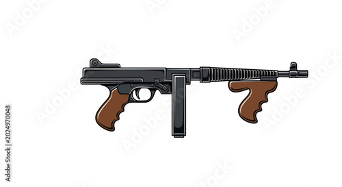 Фотография Vintage Thompson Submachine Gun