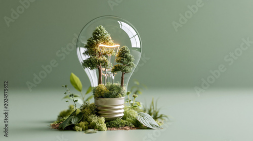 Green Energy Concept: A lig...