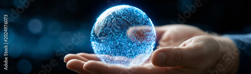 Futuristic Sphere in Hand: ...