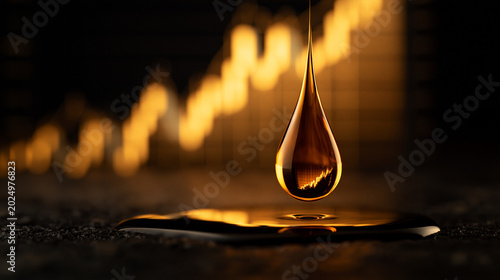 Golden Oil Drop and Financi...
