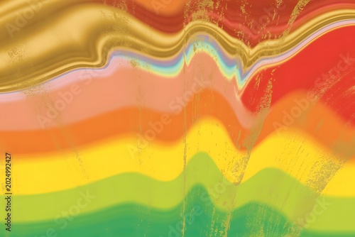Gold red pink caral peach orange yellow lemon lime green abstract background.