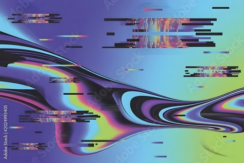 Gradient background with glitch effect, universal pattern. Gradient background with glitch error effect