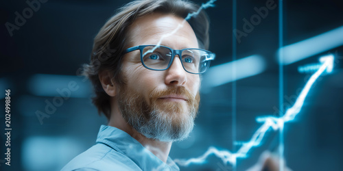 Business professional analyzing long learning curve demonstrating that consistent effort and continuous improvement are essential for achieving expertise and mastery