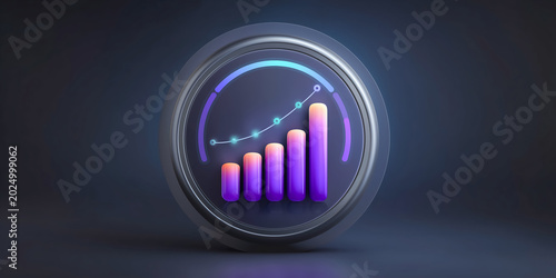 Steady upward investment trend on analytics dashboard illustrating power of consistent investing strategy for long term wealth growth and financial success
