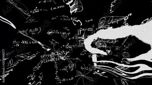 mathematics MATH meme overlay animation in layered algebra handwritten on chalkboard