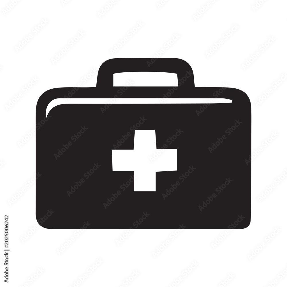 Fototapeta premium first aid box vector illustration
