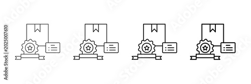 Bild auf Leinwand Brand Identity Icons Vector Set In Different Stroke Line Style