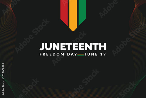 Juneteenth African-American Freedom Independence Day. Freedom or Emancipation day. Design for Banner, Background and others. Vector illustration