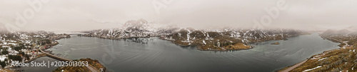 Drone Shows Stunning Views Panoramic of Norway's Fjords and Mountains