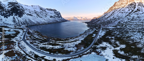 Panoramic Views of Northern Norway Showing Fjords and Mountains