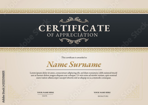 Photos certificate of completion template