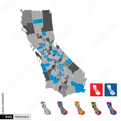 California Congressional Districts Map - Election Results Visualization