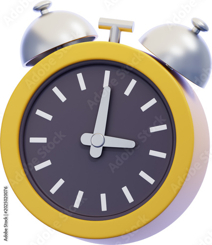 Tablou pe pânză Alarm Round Timw Clock 3D icon