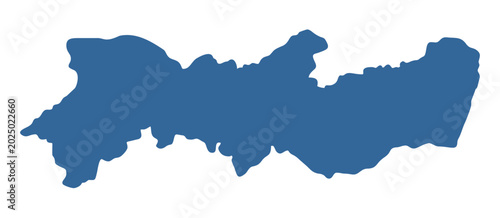 Fotografie Vector illustration of the map of the state of Pernambuco.