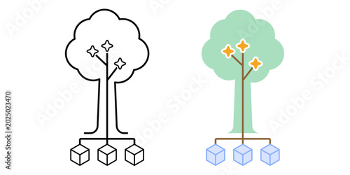 Bild auf Leinwand Data pedigree tree graphic