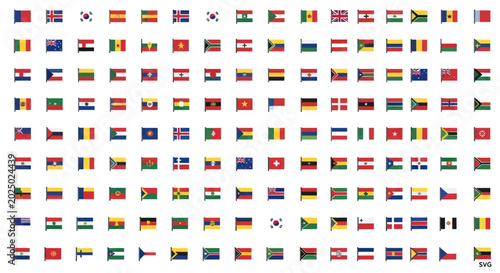 Foto Collection of National Flags, International Symbols, World Countries Flags Monta