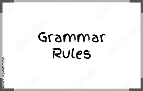 Tableau sur toile Grammar Rules