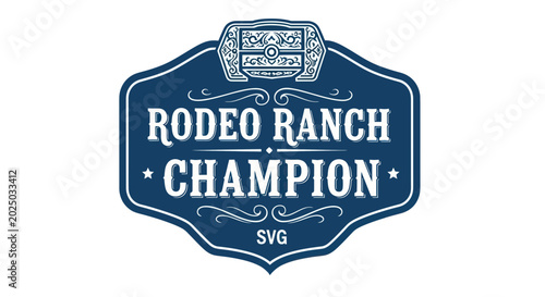 Foto Rodeo Ranch Champion SVG Emblem - Western Style Logo Badge