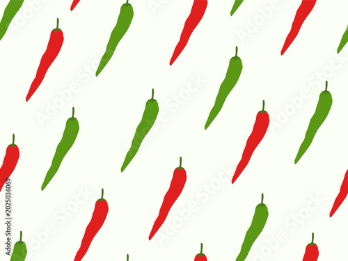 Obraz na plátně seamless pattern with hot chili peppers