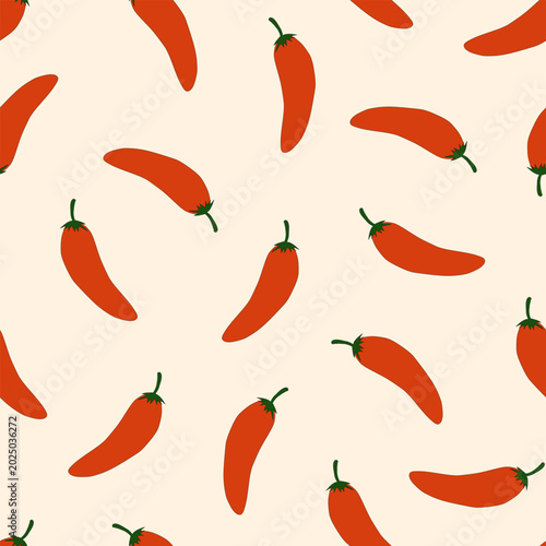 Fotografie seamless pattern with hot chili peppers