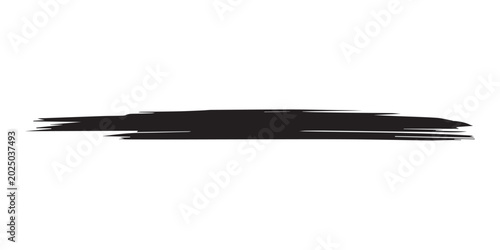 Fotografie Dynamic black ink brush stroke creating a bold and expressive line