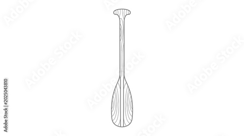 Tableau sur toile Canoe Paddle Line Art Icon