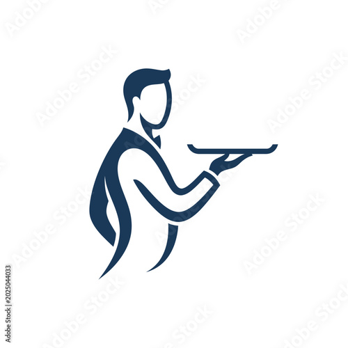 Professional Waiter Presenting Dishes in a Fine Dining Restaurant Setting