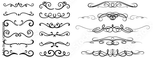 Hand Drawn Decorative Divider and Ornamental Swirl Collection