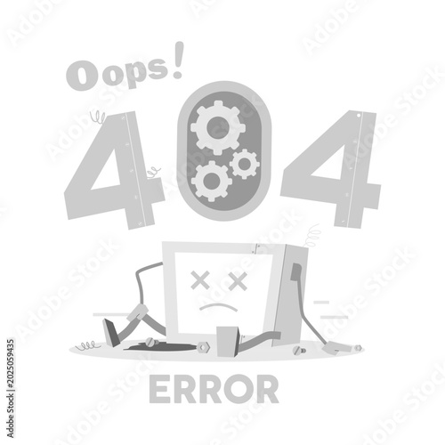 Website Maintenance and Technical Error Concept with Sad Dead Computer Screen