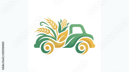 Agro Tech Monoline Logo for Modern Farming Startup Branding