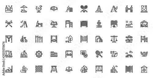 Foto Playground icon set