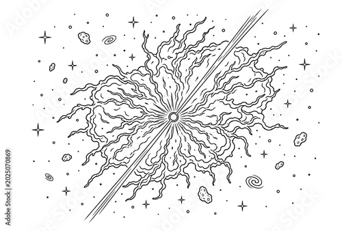 Photos Black Hole in Space Cosmos.