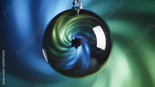 Abstract Swirling Vortex Orb Pendant Macro Shot.