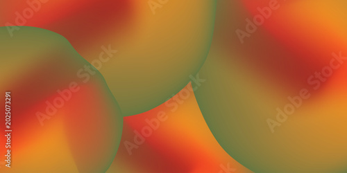 Abstract warm orange and olive green fluid gradient background.