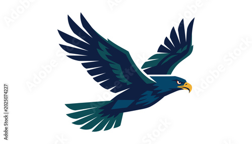 Photos Dark Blue Eagle In Flight.