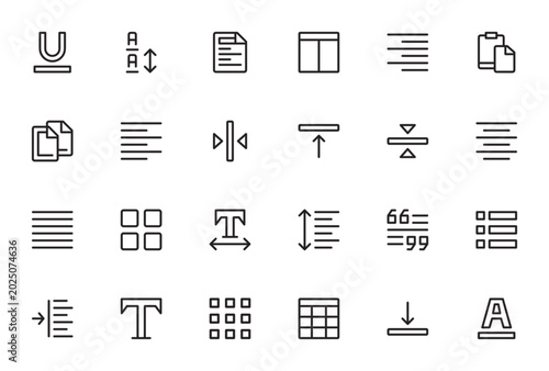 Bild auf Leinwand Alignment icon set