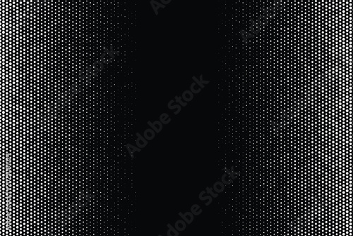 Fotografie Black background, with white dots, fading from edges, to center abstract